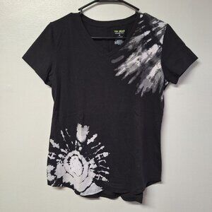 Tek‎ Gear Essential Shirt Black White Womens Medium Short Sleeve